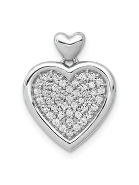 KIOKORI 14k Yellow Diamond Heart Earrings 1/20-Carat 